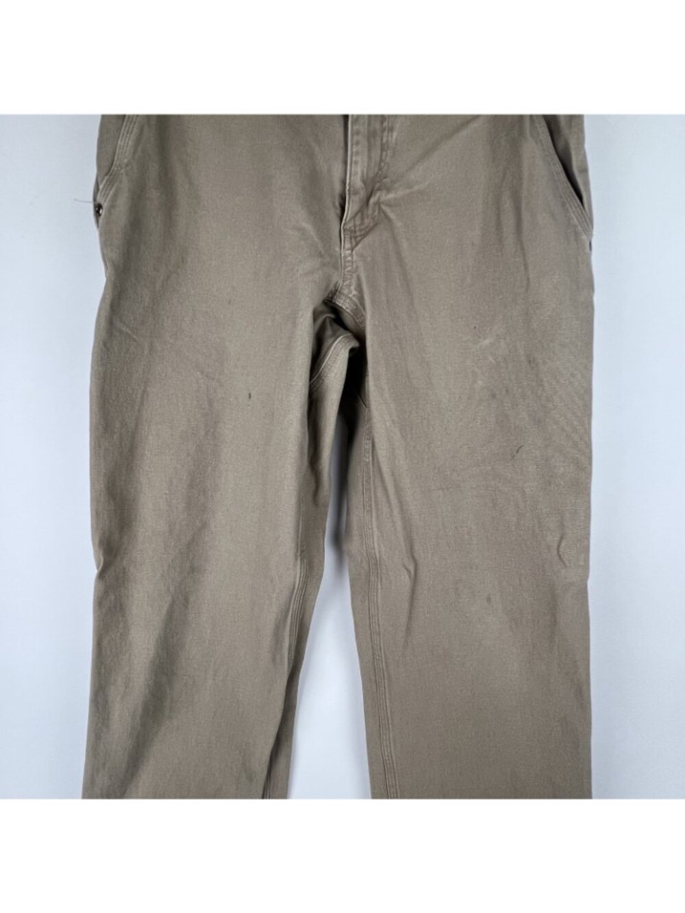 Duluth Trading Co Flex Fire Hose Pants Mens 30x32 Beige Straight Leg - Picture 3 of 7